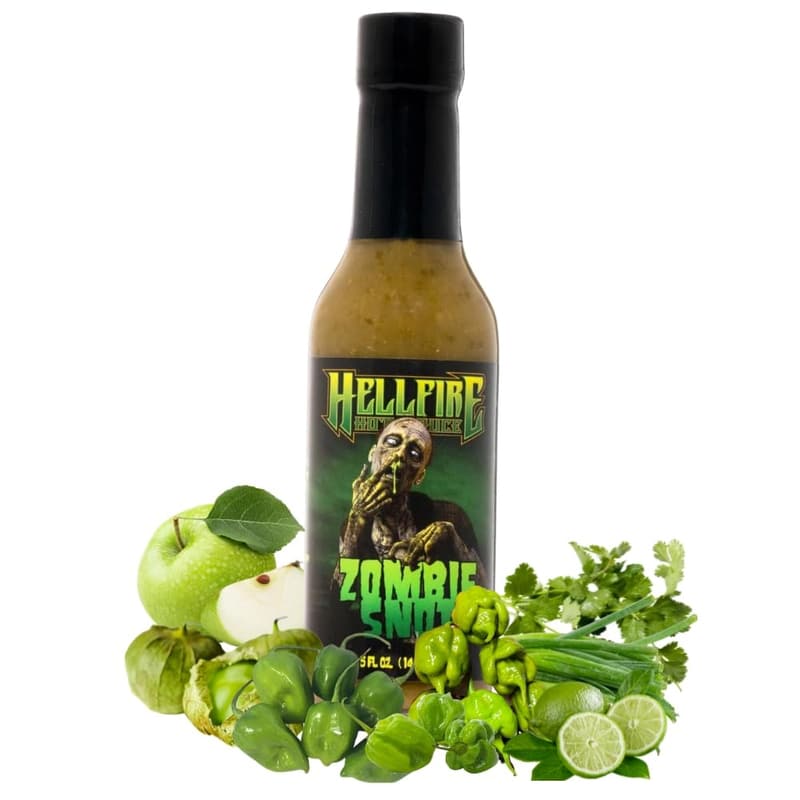 Award-Winning Hellfire Zombie Snot Hot Sauce - 5 oz Vegan Verde