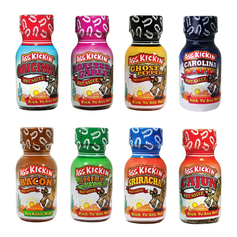 Ass Kickin' Hot Sauce 8-Pack Mini Gift Set