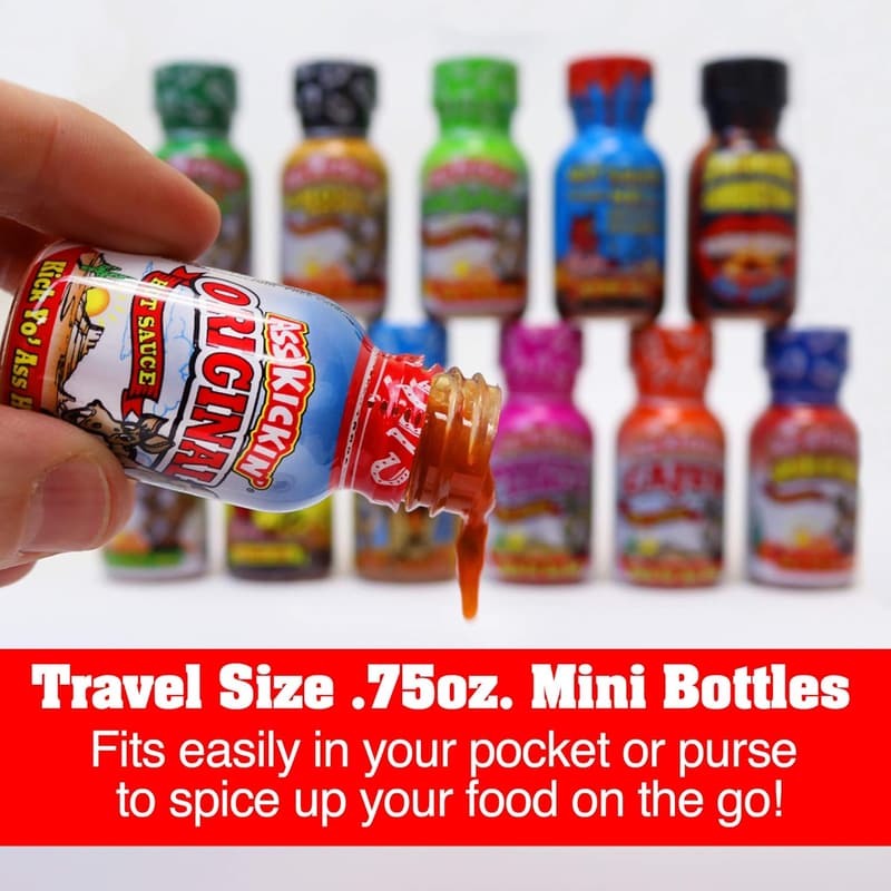 Ass Kickin' Hot Sauce 8-Pack Mini Gift Set