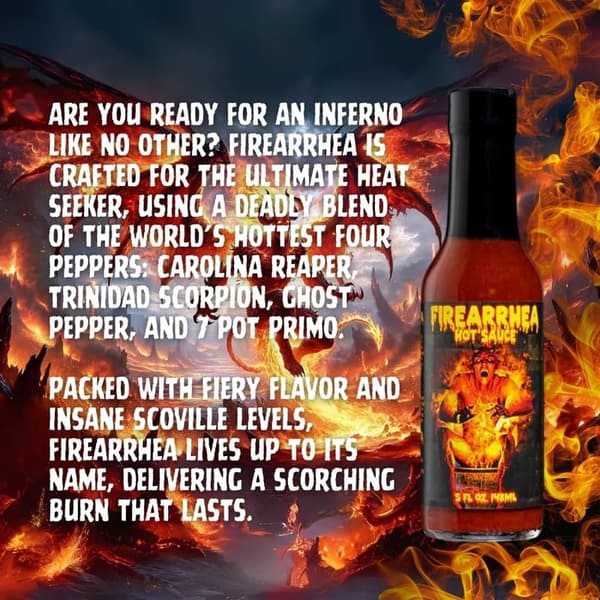 Extreme Hot Sauce with 4 Hottest Peppers - 5 oz.