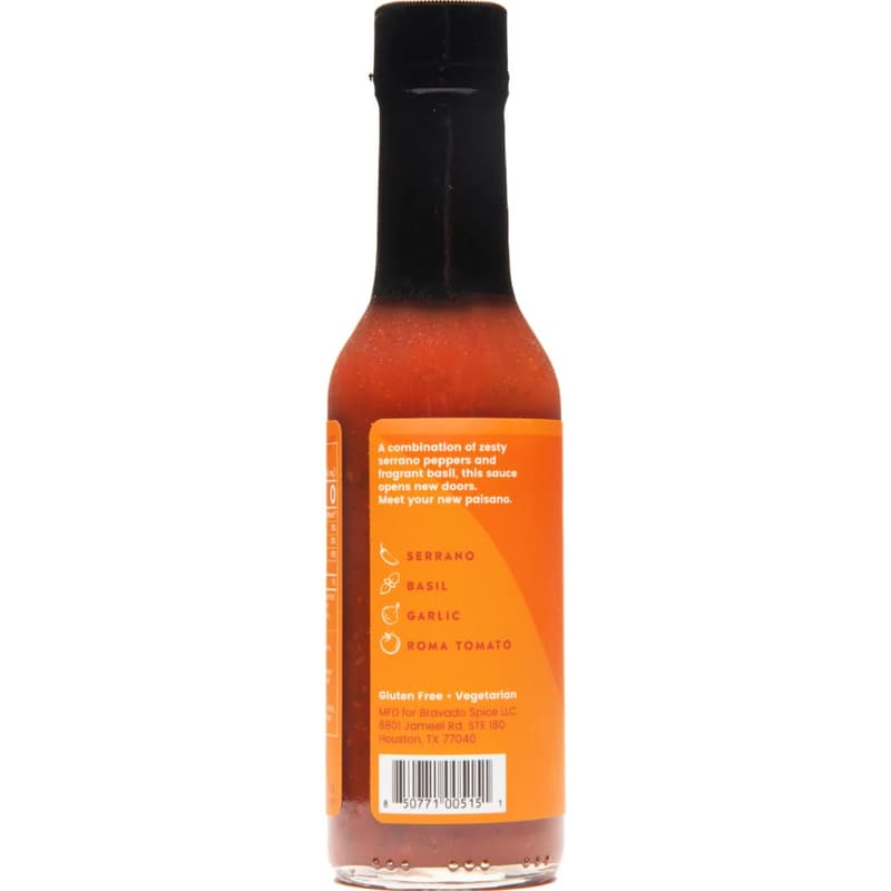 Bravado Spice Serrano & Basil Hot Sauce - Gluten-Free, Vegan 5 oz