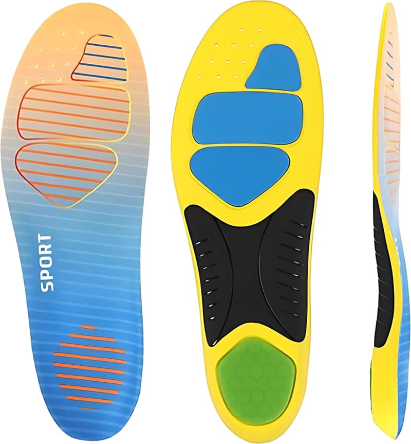 High Jump Insoles with Gel Shock Absorber for Athletes