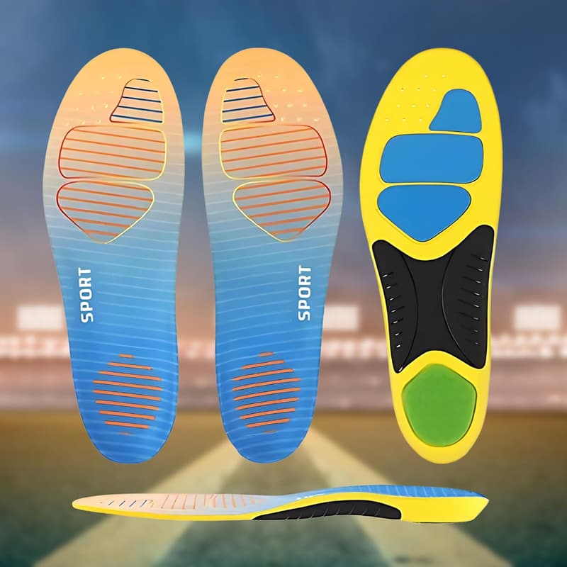 High Jump Insoles with Gel Shock Absorber for Athletes
