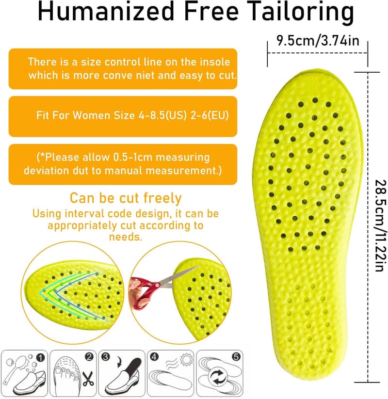 Memory Foam Arch Support Insoles for Men & Women