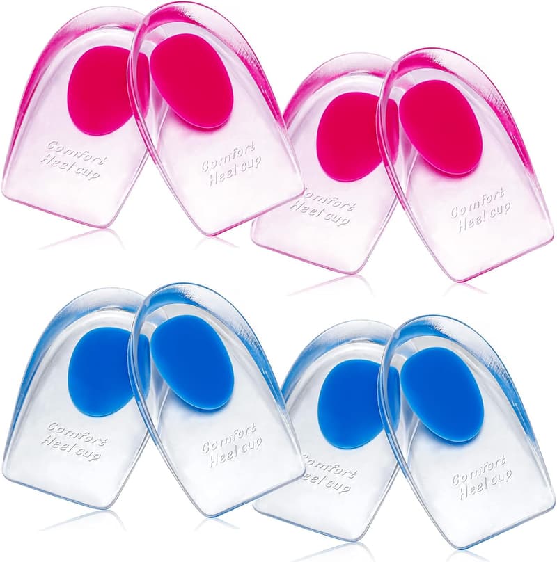 Gel Heel Pads – 8 Pack for Achilles & Plantar Fasciitis Relief