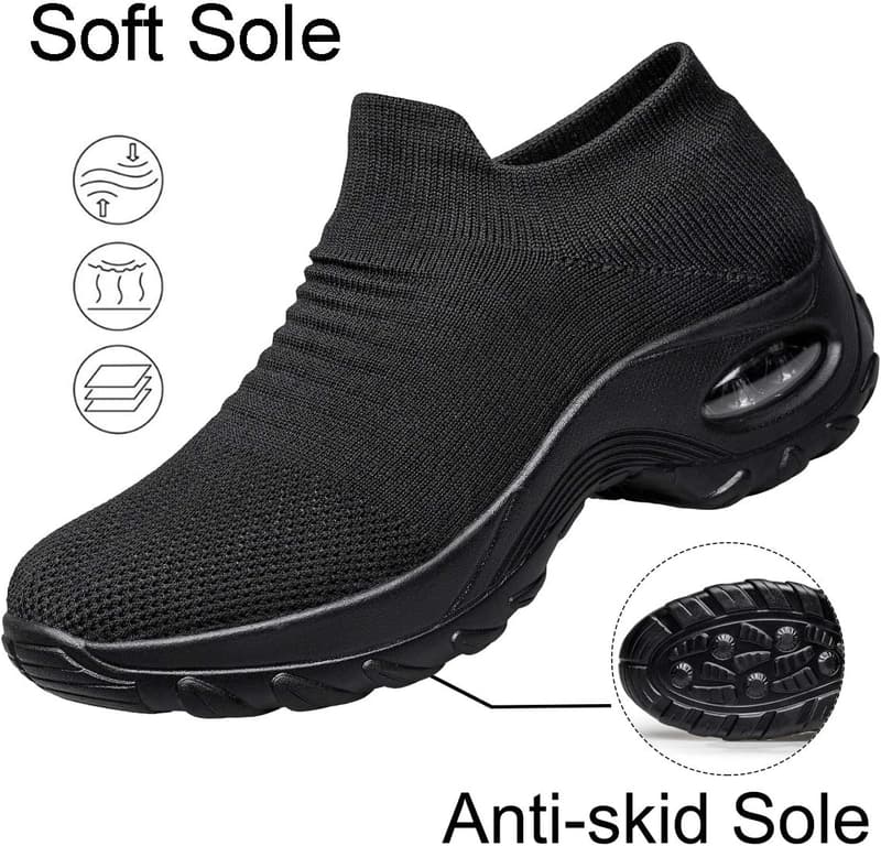 Comfortable Slip-On Mesh Platform Sneakers for Women
