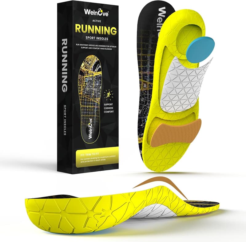 Athletic Insoles for Flat Feet - Shock Absorption Arch Support