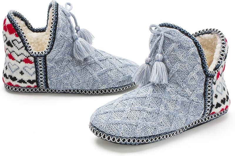 Women's Cozy Bootie Slippers with Memory Foam and Plush Lining