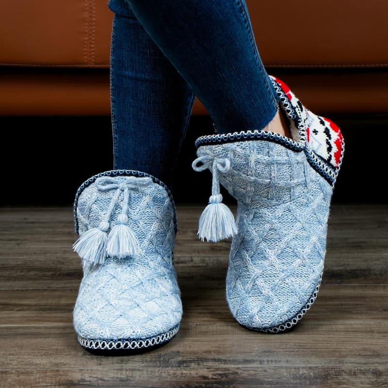 Women's Cozy Bootie Slippers with Memory Foam and Plush Lining