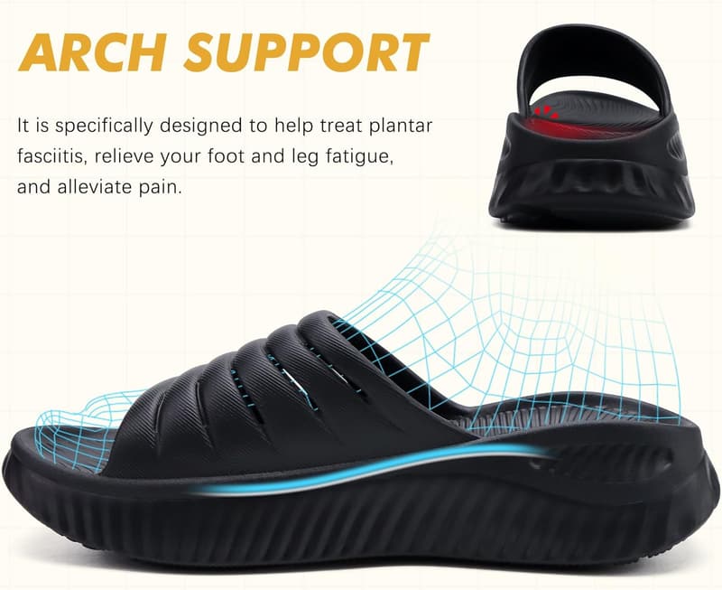 Women's Recovery Slides Sandals - Orthotic Support & Comfort