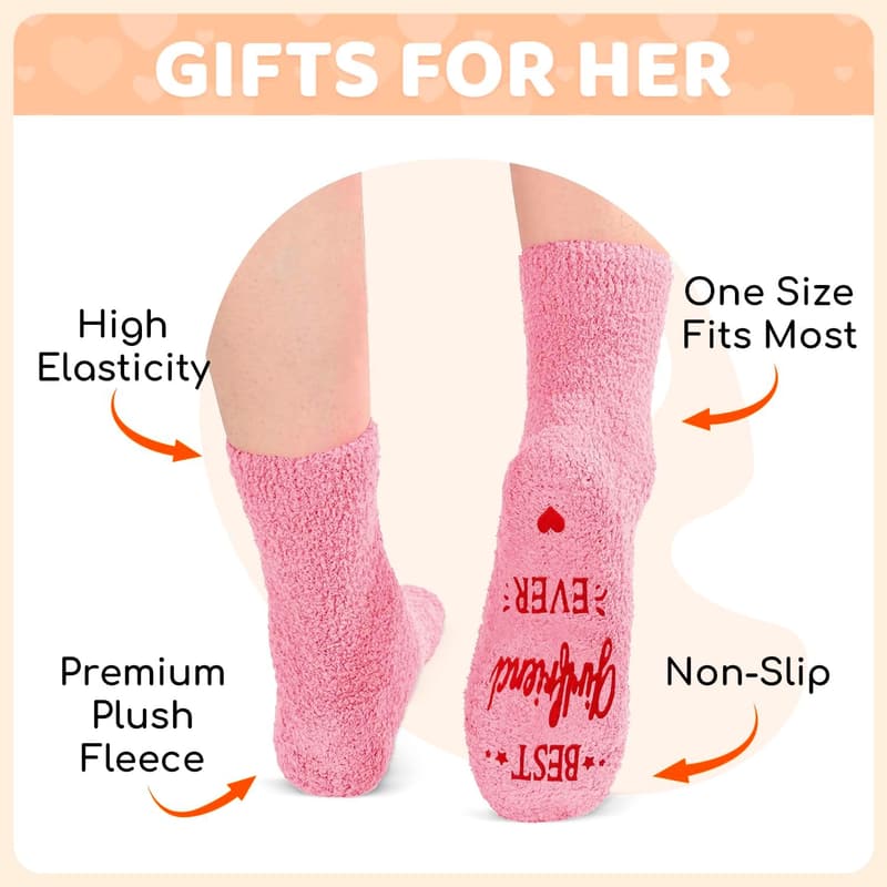 Valentine's Day Girlfriend Socks - Cute Gift for Her
