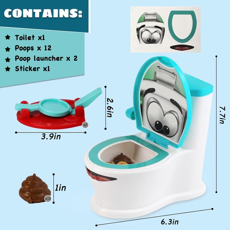 Family Party Poop Toilet Shoot Game for Kids and Adults