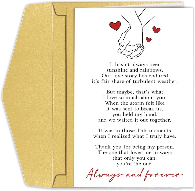 Heartfelt Poem Card for Couples - Valentine's/Anniversary/Birthday