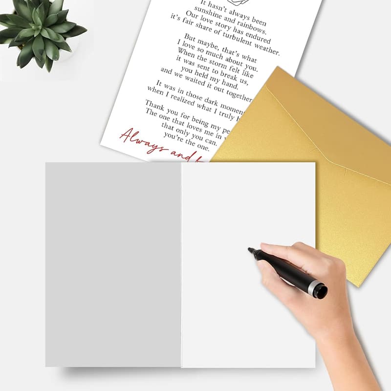 Heartfelt Poem Card for Couples - Valentine's/Anniversary/Birthday