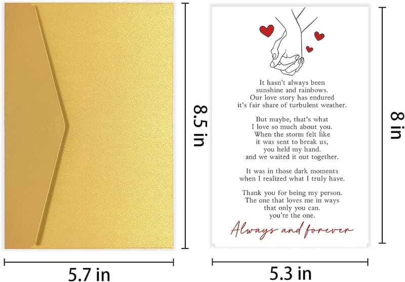 Heartfelt Poem Card for Couples - Valentine's/Anniversary/Birthday
