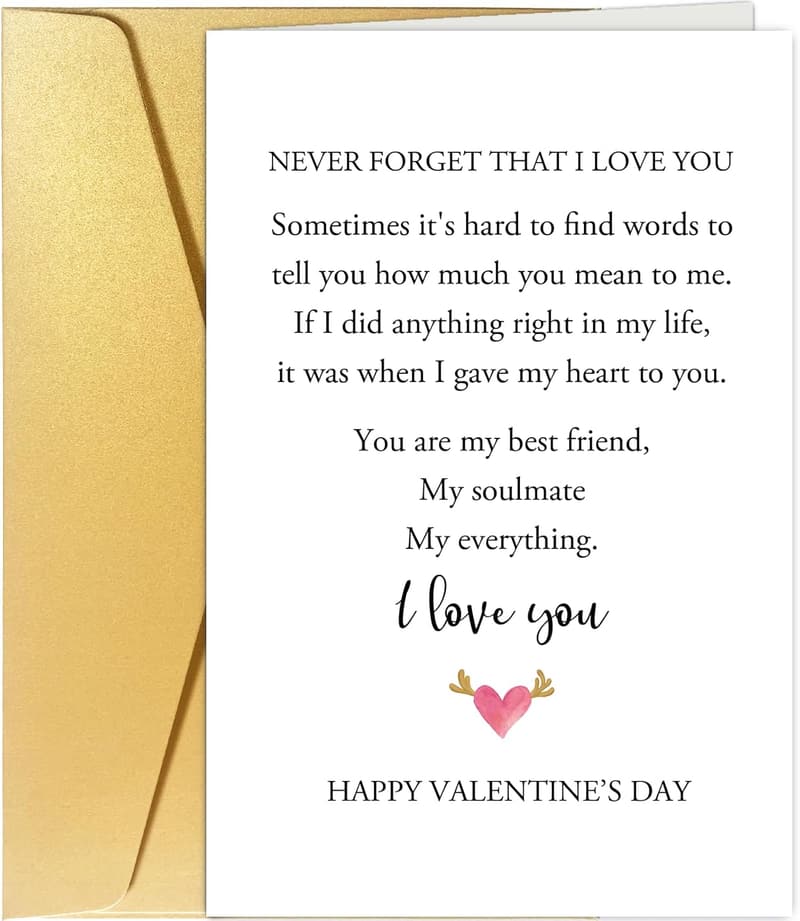 Valentine's Day Poem Card for Couples - 