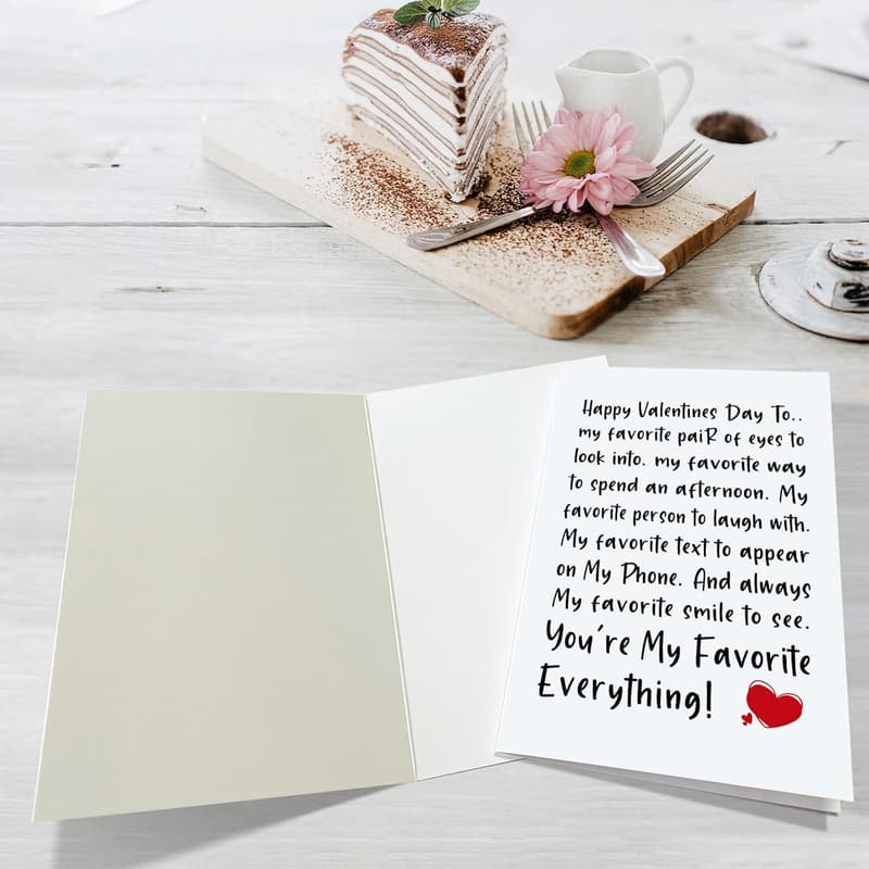 Valentine's Day Card for Couples with Romantic Poem