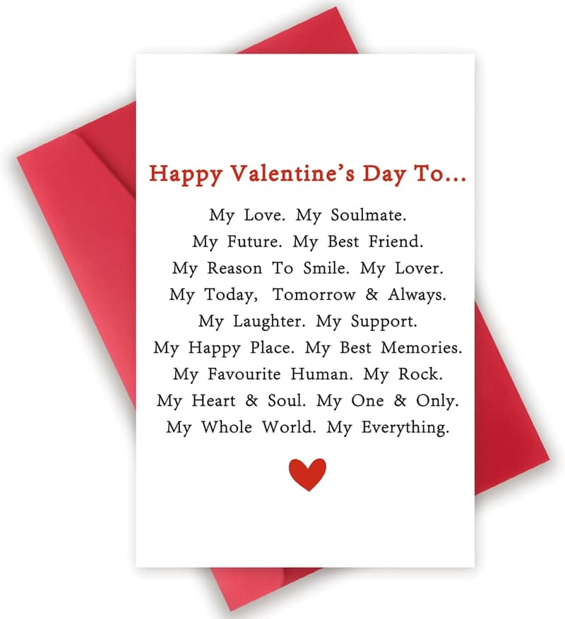 Valentine's Day Poem Card for Couples - My Everything Gift