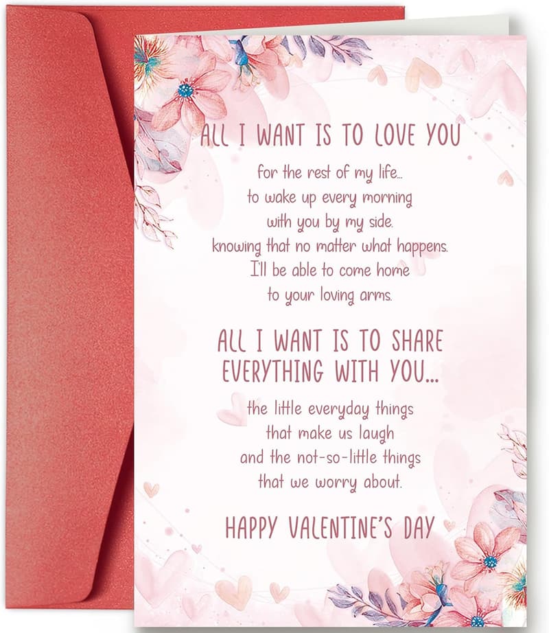 Valentine's Poem Card for Couples - Sentimental Love Message