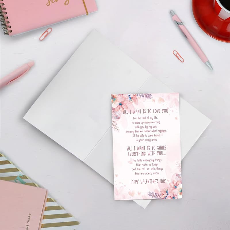 Valentine's Poem Card for Couples - Sentimental Love Message