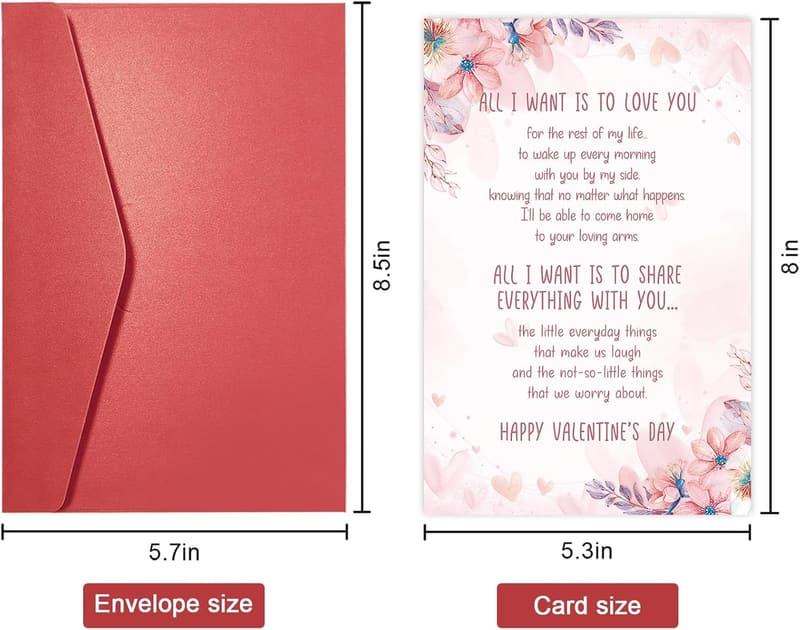 Valentine's Poem Card for Couples - Sentimental Love Message