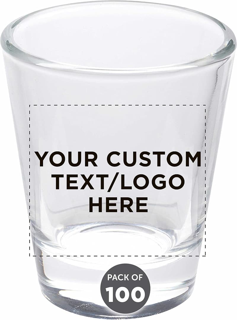 Personalized 1.75 oz. Shot Glasses Bulk Pack for Weddings