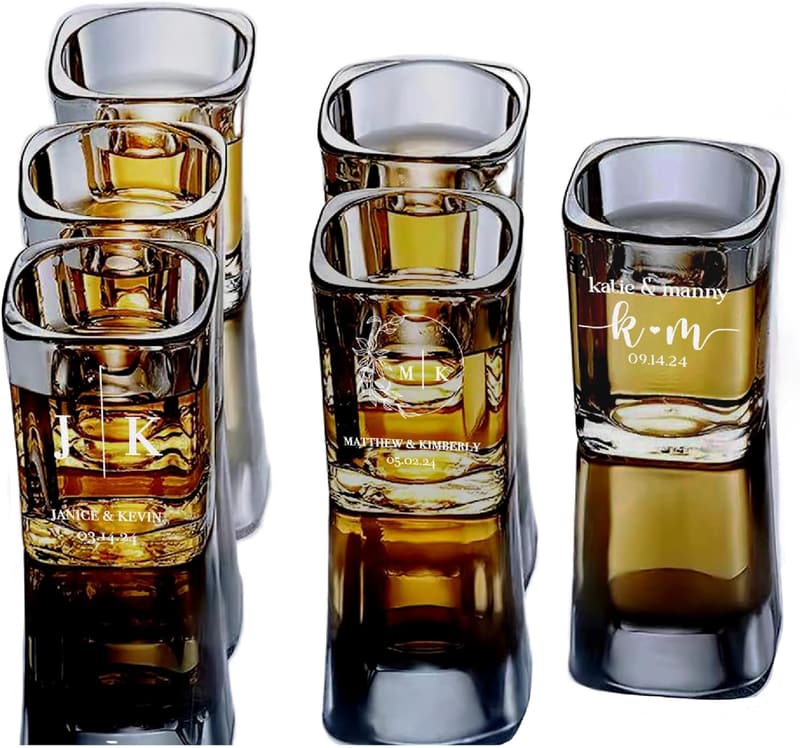 Personalized Bridesmaid Shot Glasses Set - 10 Count
