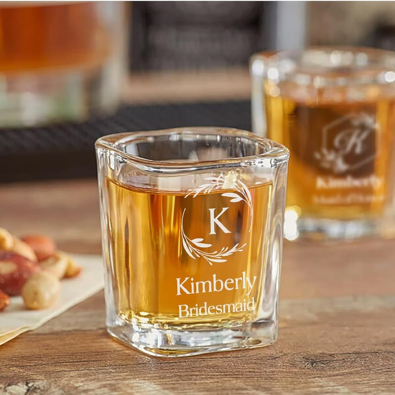 Personalized Bridesmaid Shot Glasses Set - 10 Count