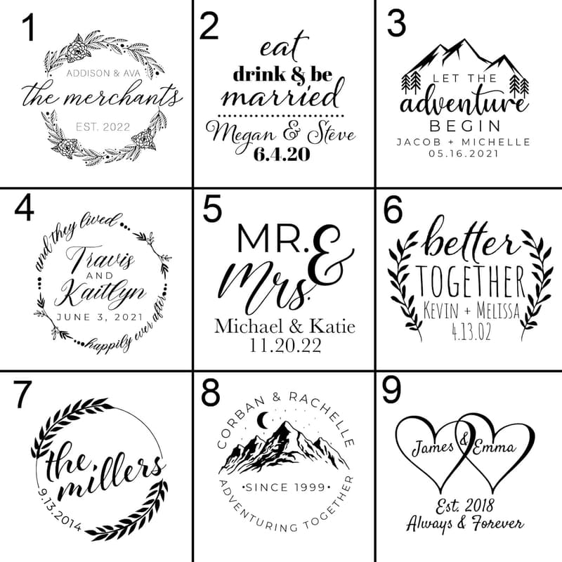 Personalized 2 oz Square Shot Glass - Custom Wedding Favor
