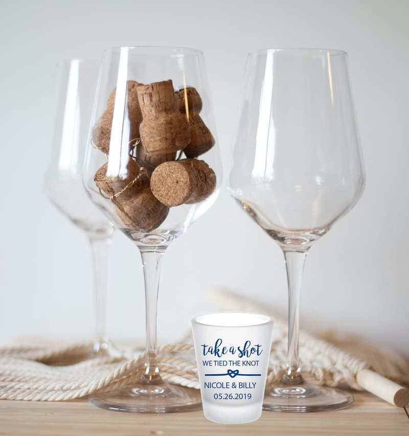 Personalized Wedding Shot Glasses - Frosted Favors in Bulk