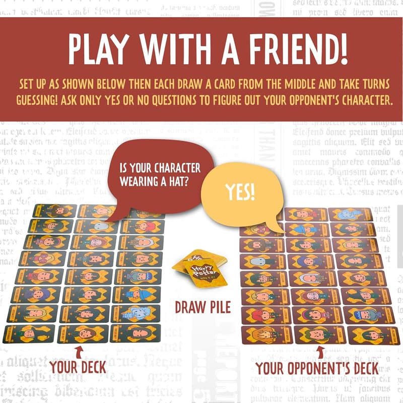 Harry Potter 20 Questions Character Guessing Game