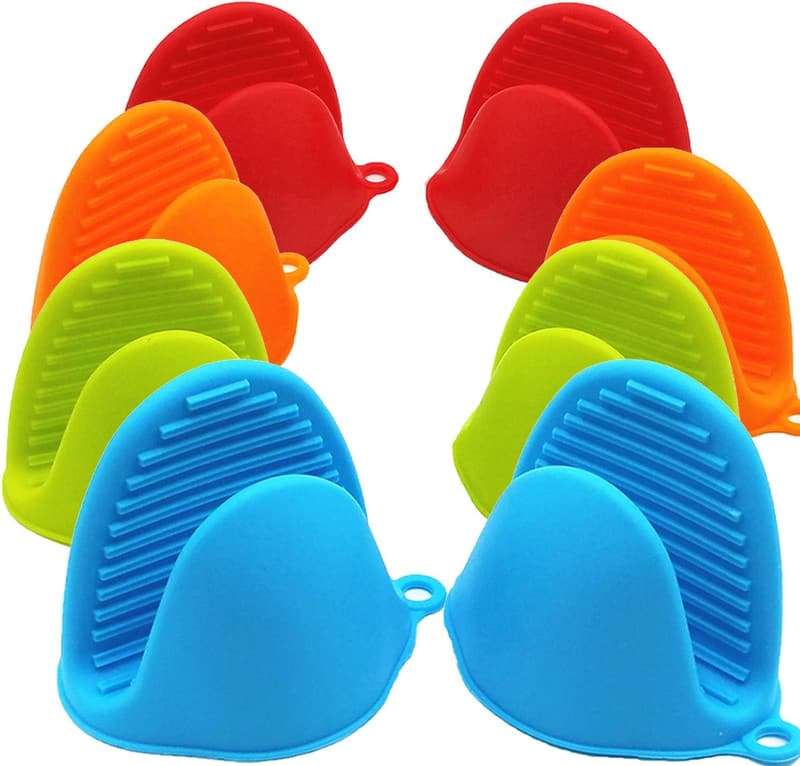 Silicone Oven Mitts - 4 Pairs Kitchen Cooking Grips