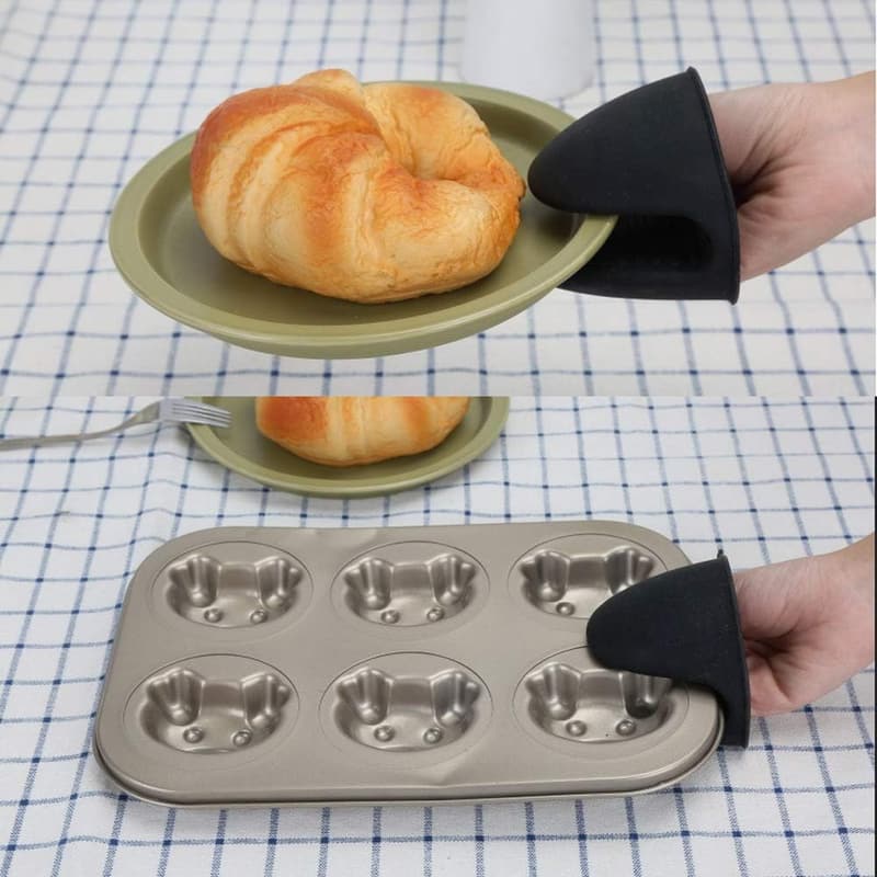 Heat-Resistant Silicone Mini Oven Mitts for Cooking & BBQ (2 Pairs)