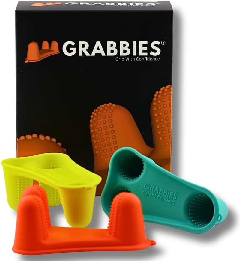 Silicone 3-Finger Covers for Mess-Free Eating & Cooking - 3 Pack