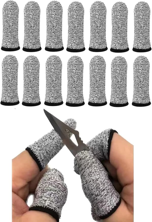 Reusable Anti-Cut Finger Covers for Work and Crafts (14 pcs)