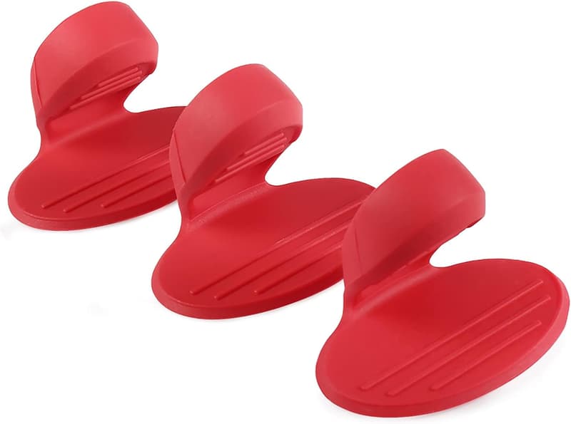 Heat Resistant Silicone Pot Holders – Set of 3 Red Mini Mitts