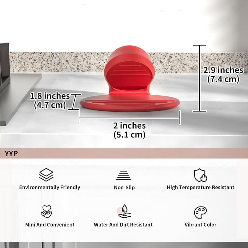 Heat Resistant Silicone Pot Holders – Set of 3 Red Mini Mitts