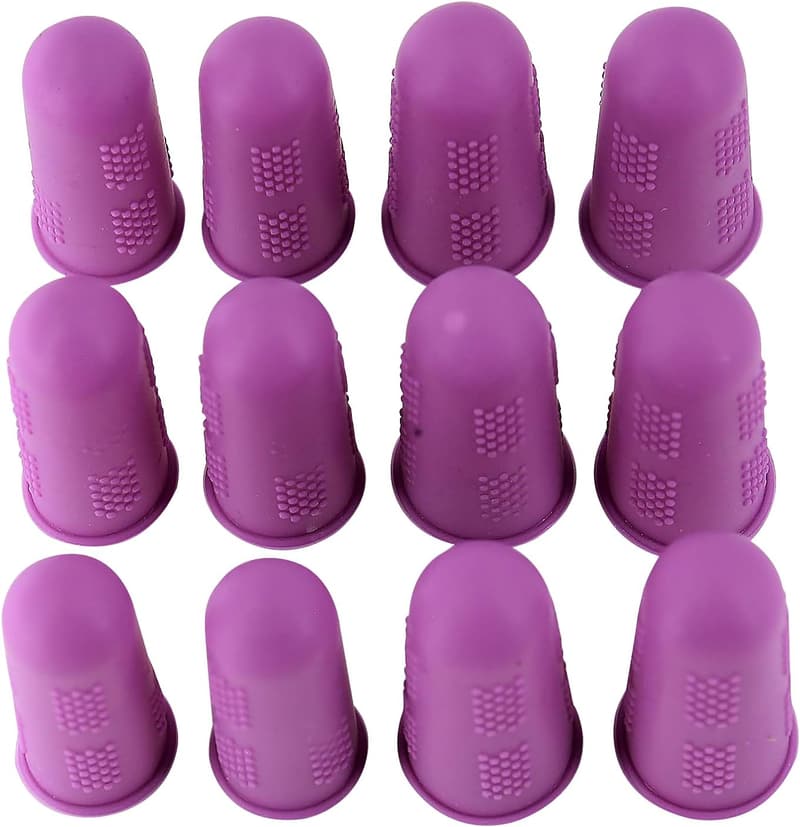Silicone Finger Protectors - 12-Pack for Sewing & Crafts
