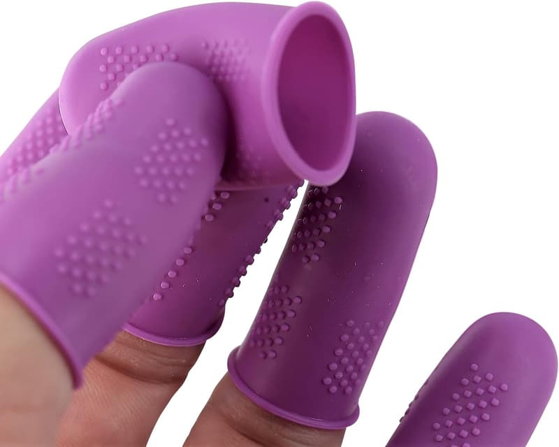 Silicone Finger Protectors - 12-Pack for Sewing & Crafts