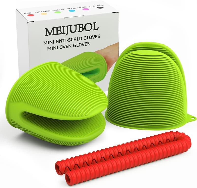 Silicone Mini Oven Mitts - Heat Resistant Kitchen Gloves
