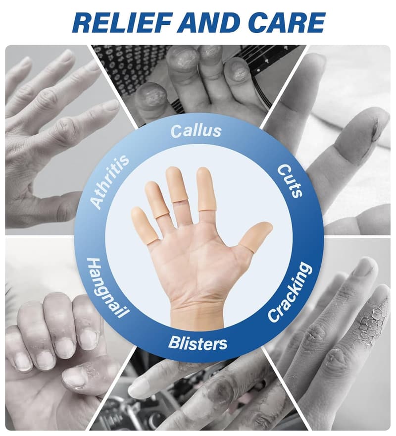 Silicone Finger Cots for Fingertip Protection and Pain Relief