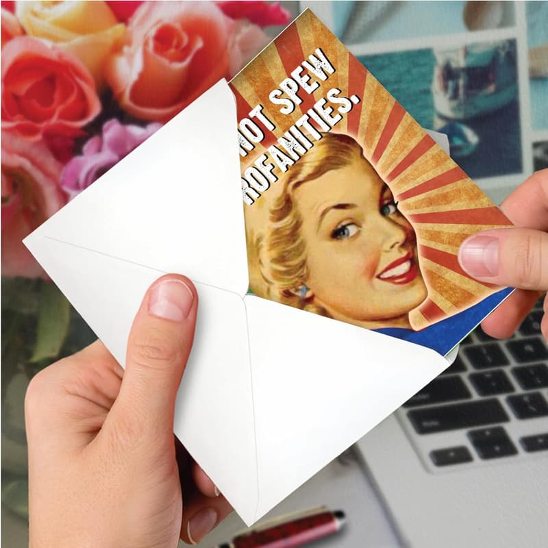 Funny Retro Birthday Card - Mind Your Language Humor