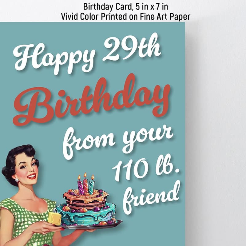 Best Friend Birthday Card for Women, Humorous Design