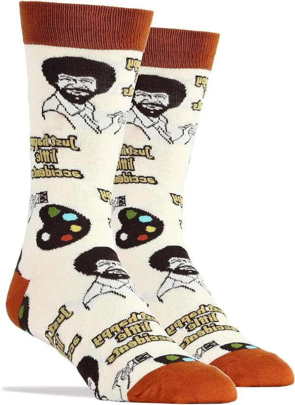 Novelty Crew Socks - Funny Cotton Gift for Men, Size 8-13