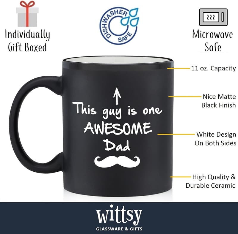 Funny Coffee Mug for Dad - Unique Birthday Gift Idea