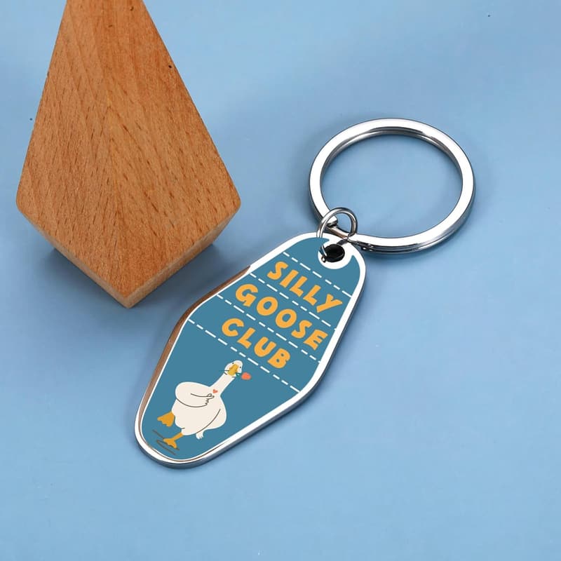 Vintage Silly Goose Keychain for Boyfriend or Husband