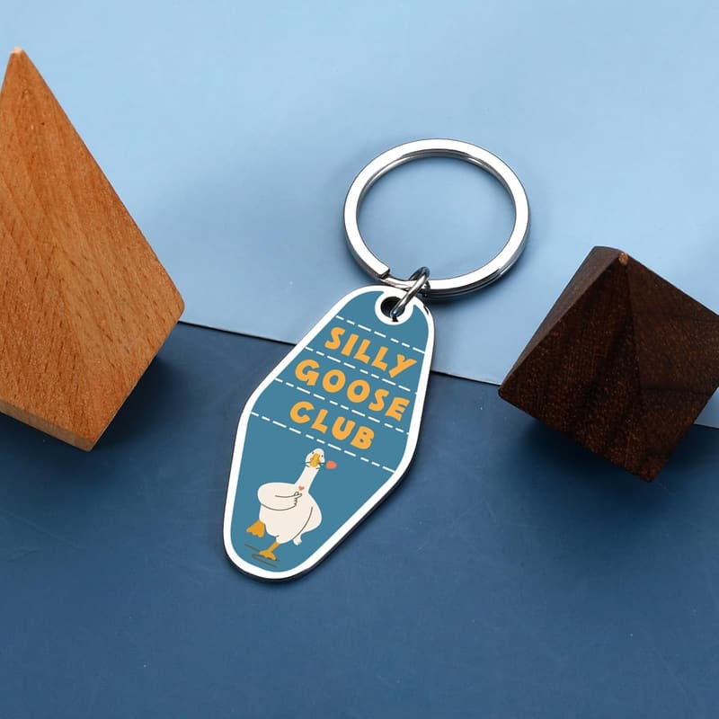 Vintage Silly Goose Keychain for Boyfriend or Husband