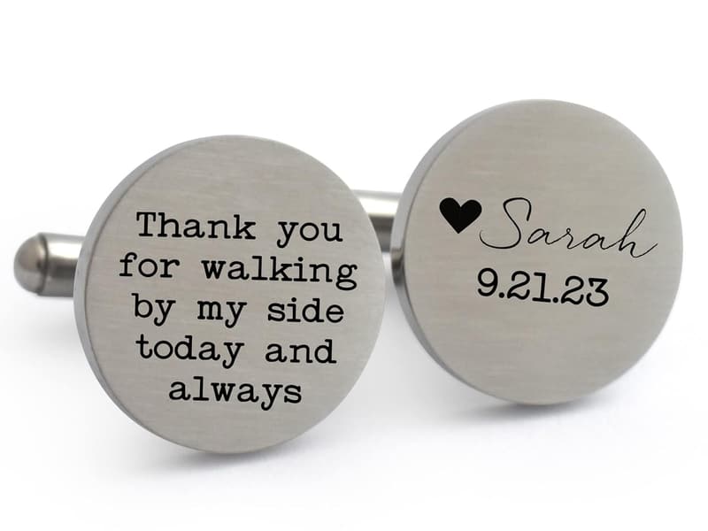 Father of the Bride Personalized Engraved Cufflinks