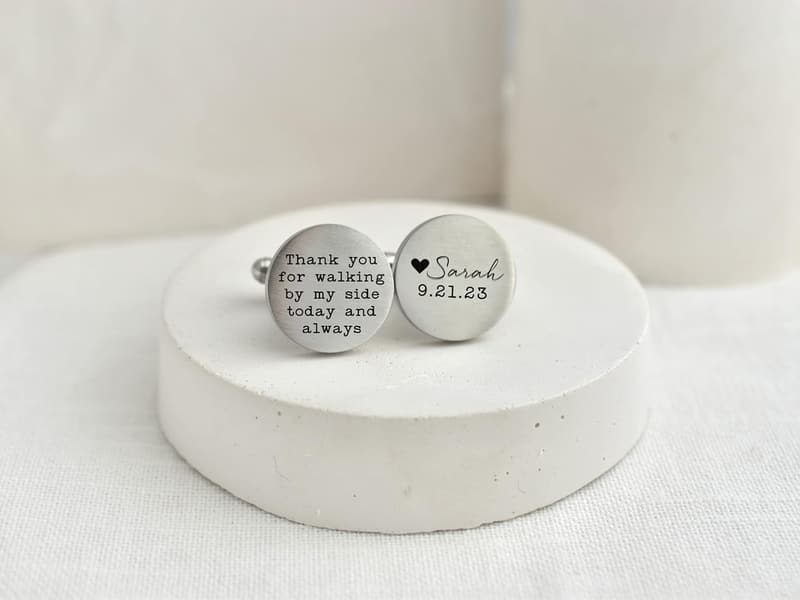 Father of the Bride Personalized Engraved Cufflinks