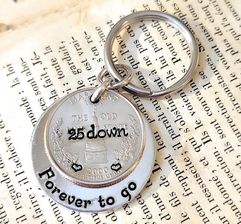 25th Anniversary Quarter Gift for Couples